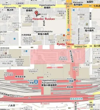 Heianbo Ryokan location